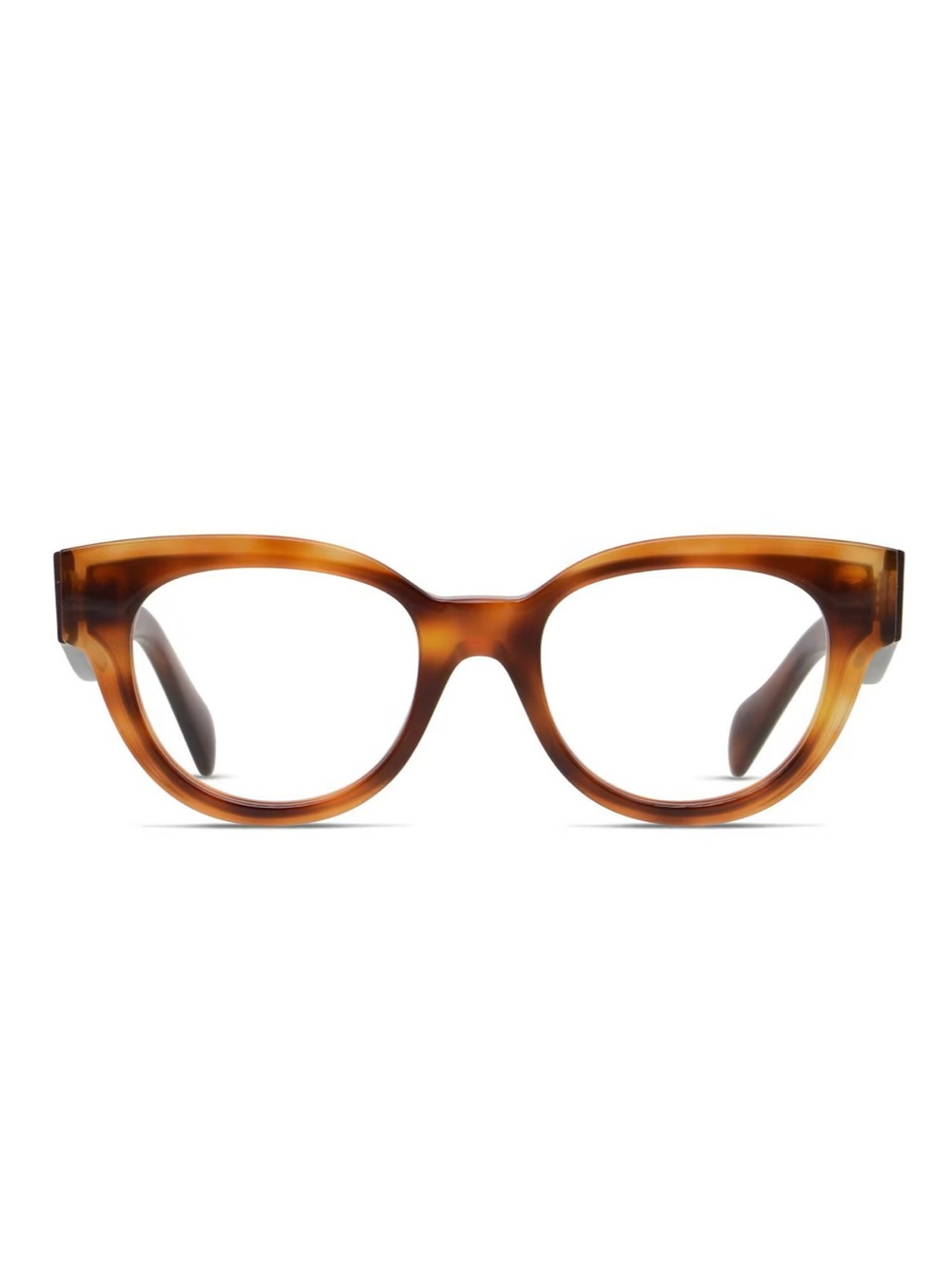 Celine Tortoiseshell Amber Round Acetate Women's Glasses - CL5015IN